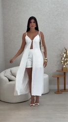 Coordinato pantagonna bianco