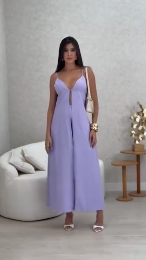 Coordinato pantagonna viola